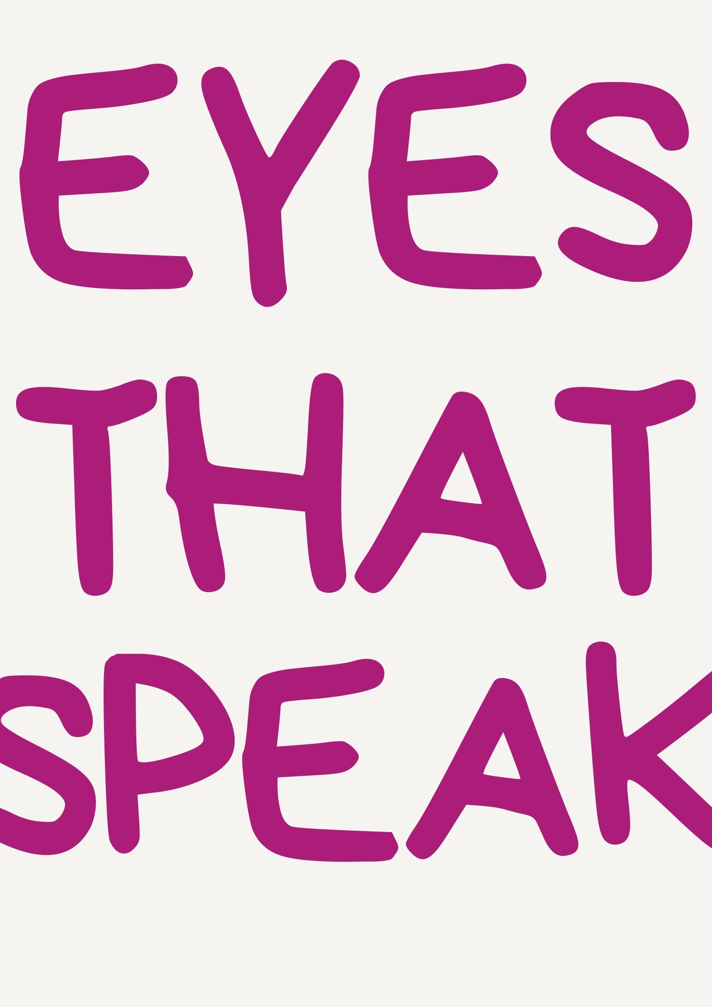 Eyes that speak