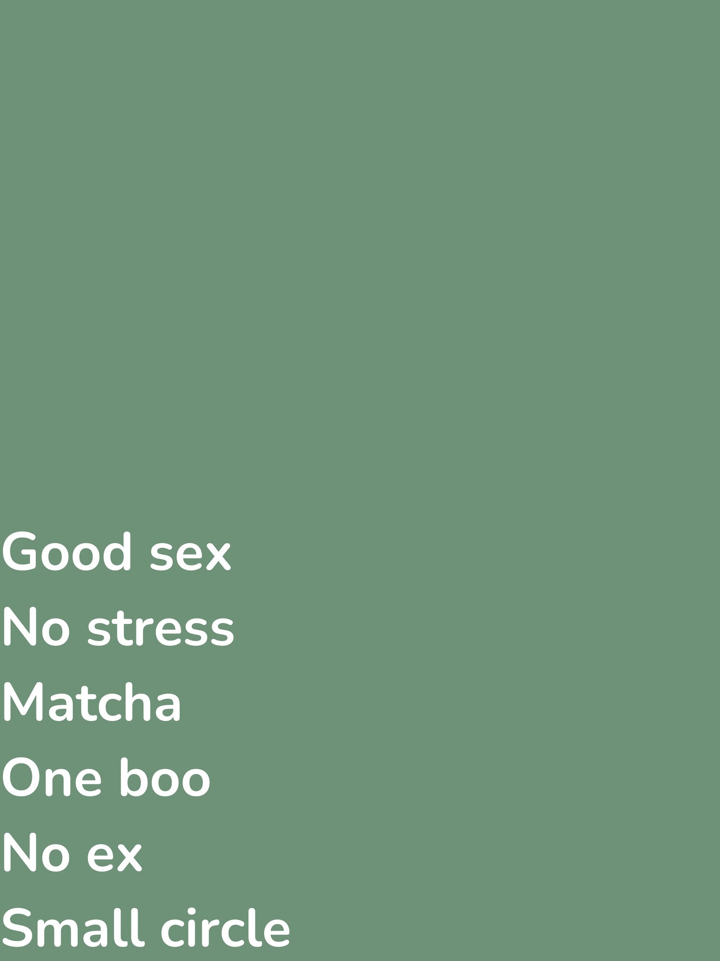 Good sex, no stress