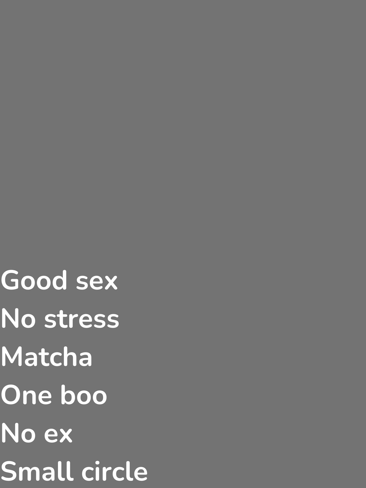 Good sex, no stress