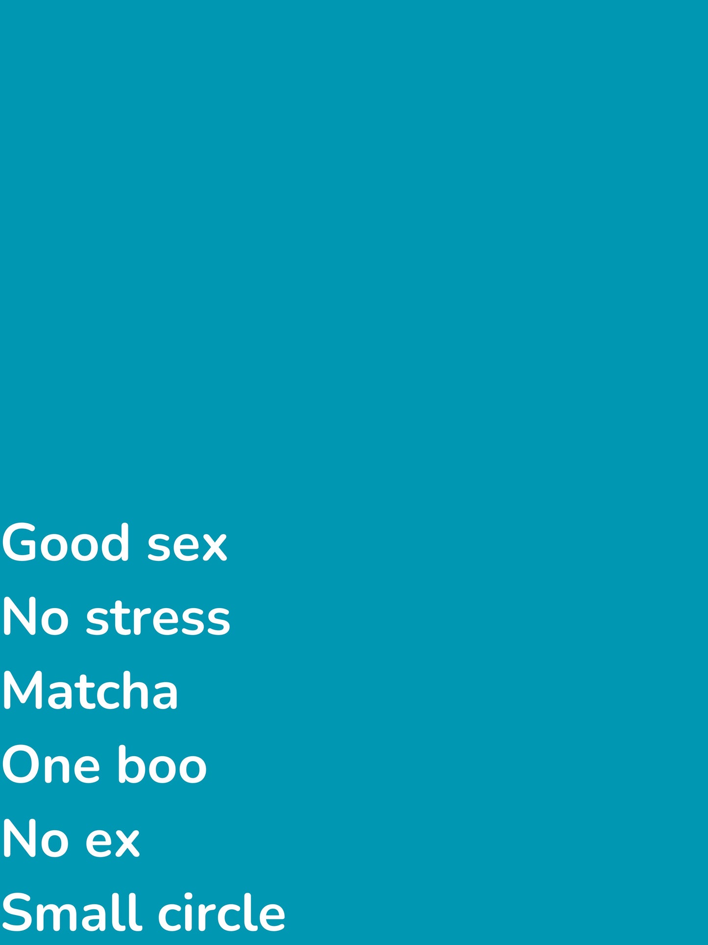 Good sex, no stress