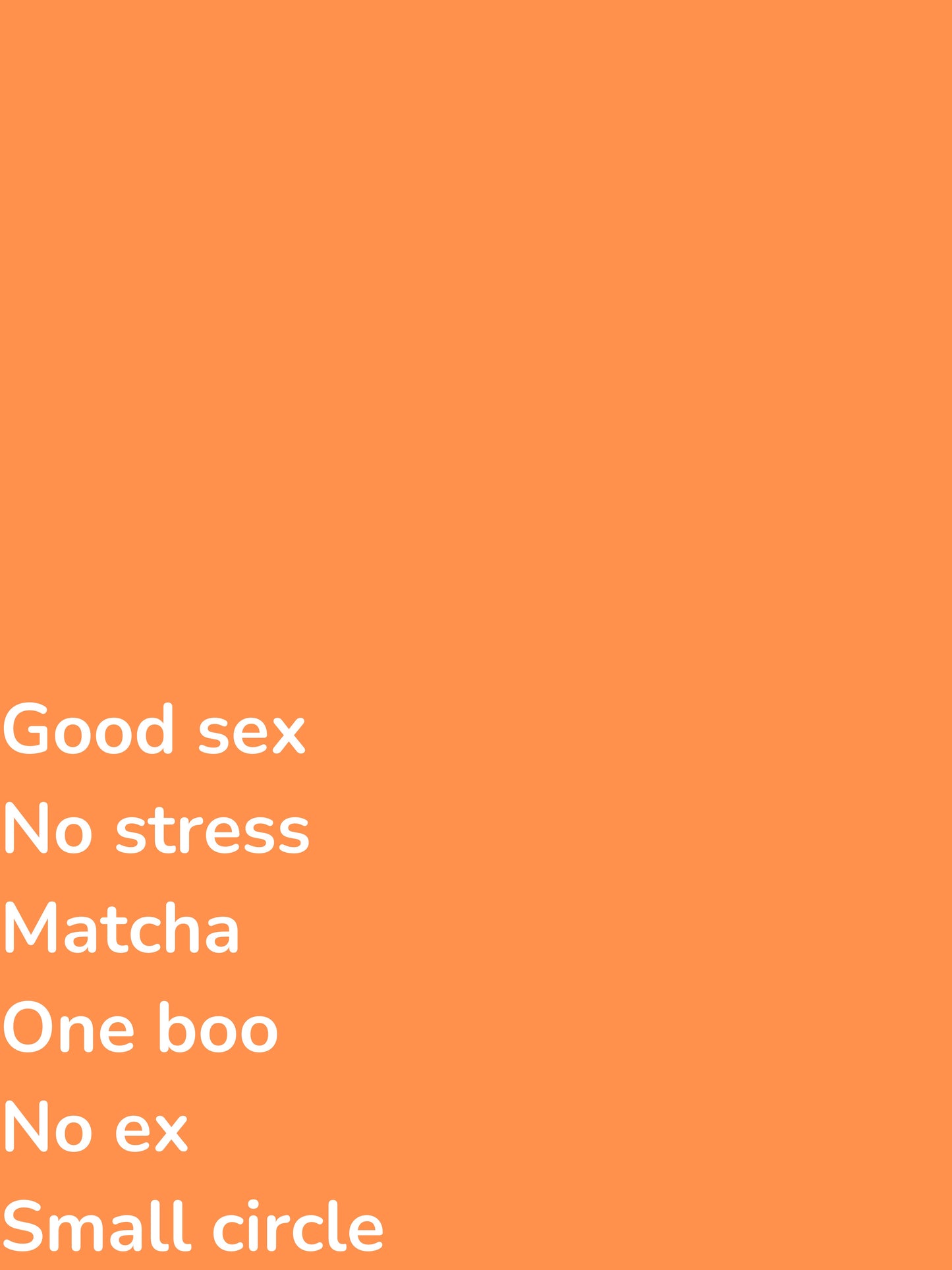 Good sex, no stress