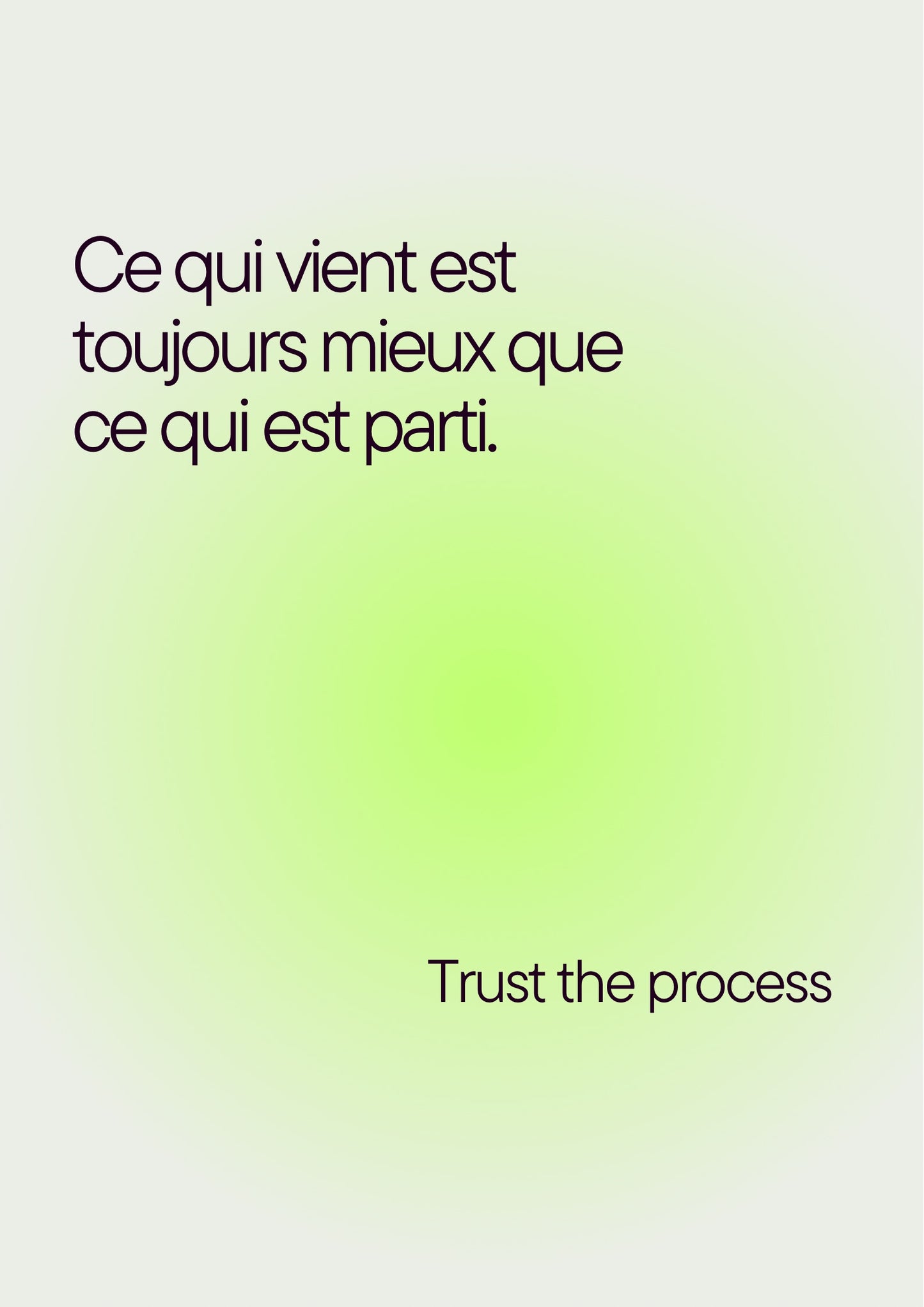 Trust the process