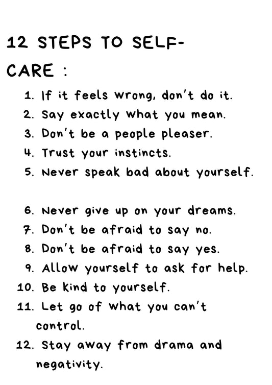 12 steps to self-care