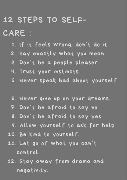 12 steps to self-care