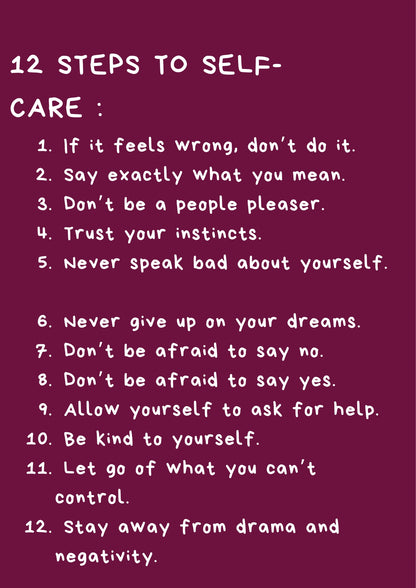 12 steps to self-care