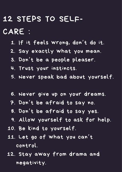 12 steps to self-care